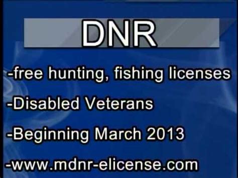 maryland fishing license disabled veteran.